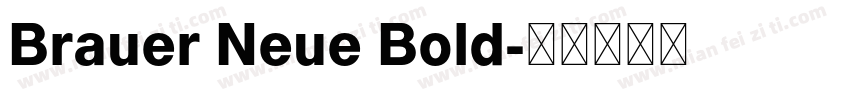 Brauer Neue Bold字体转换